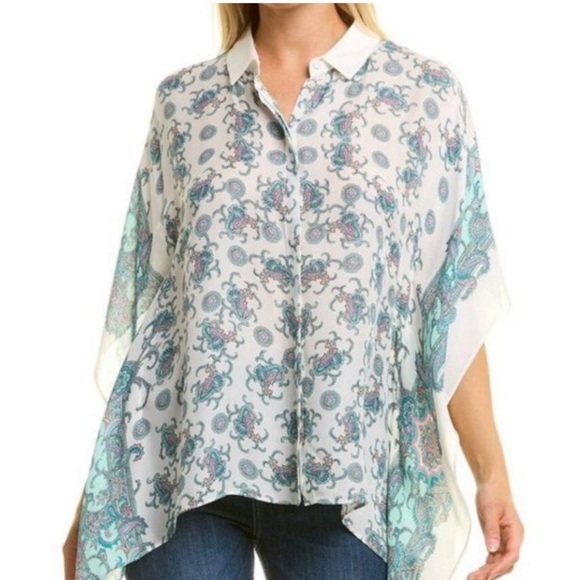 Kobe Halperin Sadie Silk blend blouse top XS/S - Picture 1 of 7